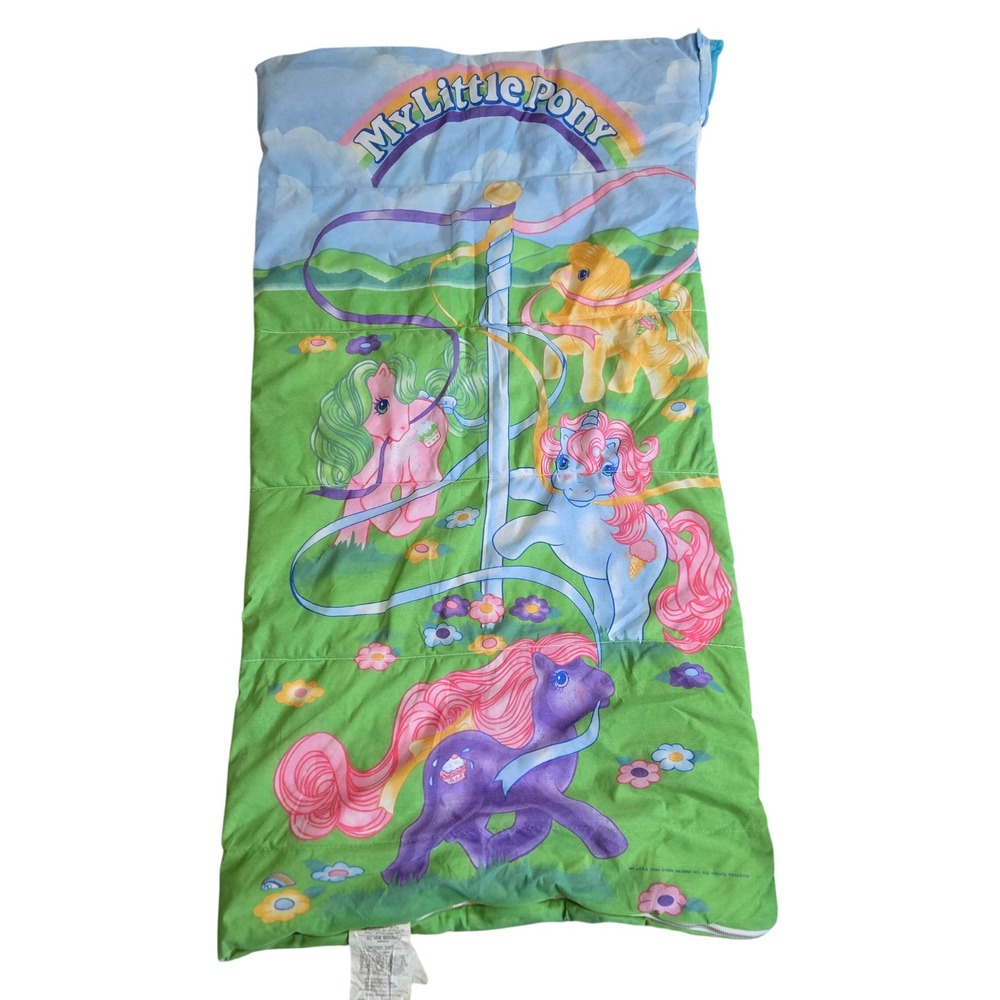 Vintage My Little Pony Sleeping Bag & Duffel Bag Set 80s Kids Cartoon